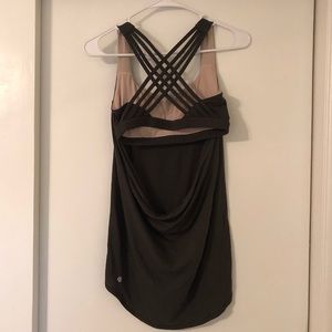 Lululemon size 6 free to be wild tank size 6 olive